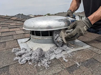 Cleaning Dryer Vent On Roof in Brunswick
