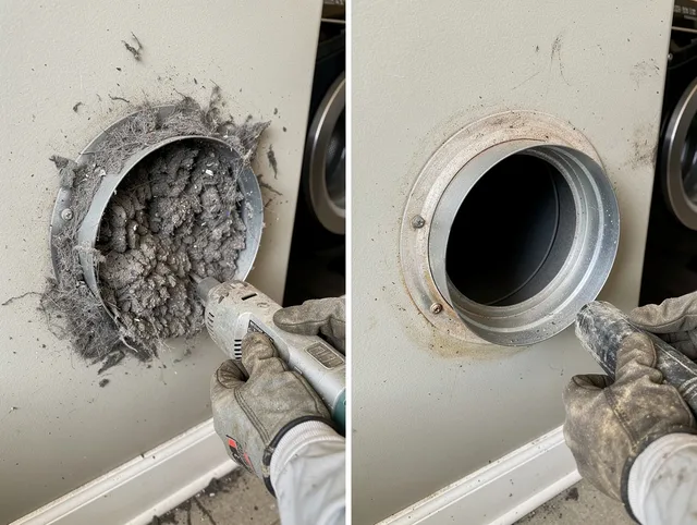 Professional clogged vent cleaning by Brunswick Dryer Vent Cleaning in Brunswick