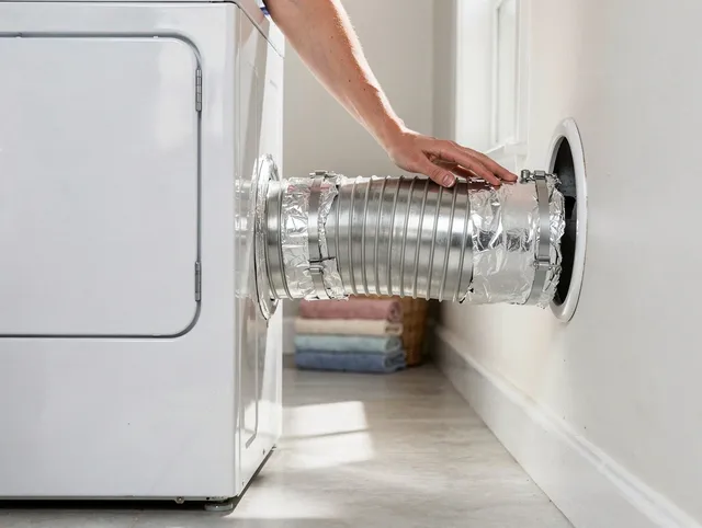 Professional dryer vent hose installation by Brunswick Dryer Vent Cleaning in Brunswick