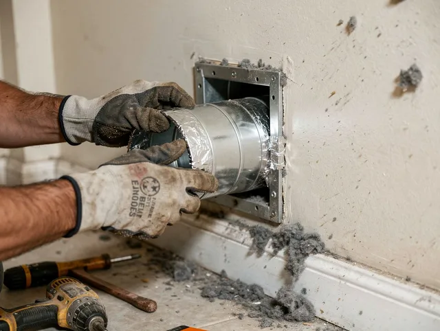 Professional dryer vent repair and installation by Brunswick Dryer Vent Cleaning in Brunswick